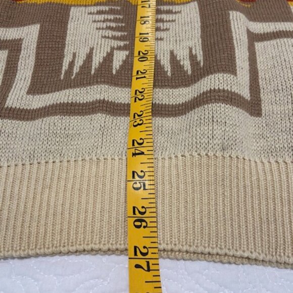 VINTAGE Pendleton Virgin Wool Harding Sweater Chief Joseph Pattern Size L - Picture 16 of 16
